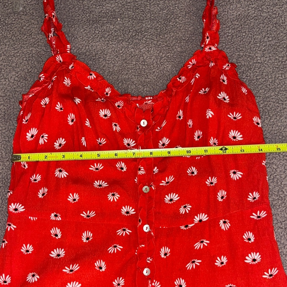 Aritzia Wilfred Red Floral Midi Dress - Picture 9 of 10